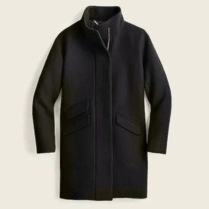 J. Crew Cocoon Coat in Italian Stadium Cloth Wool Black women's 4
